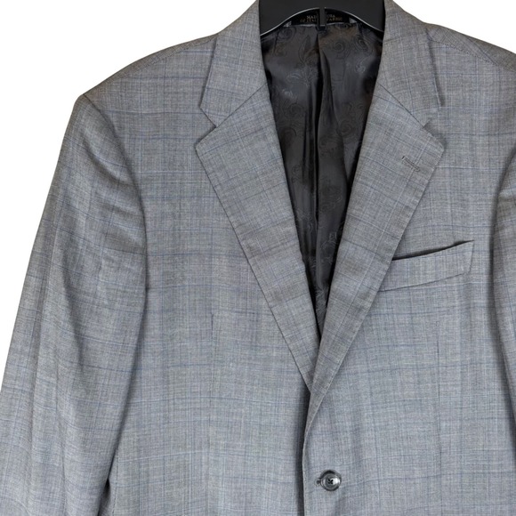 Jos. A. Bank Other - Jos A Bank Reserve Liberty Blazer 42R Cerruti 130s Wool Grey Plaid USA 3301/2FP